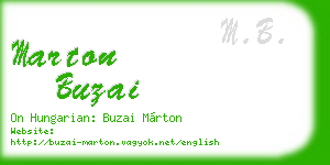marton buzai business card